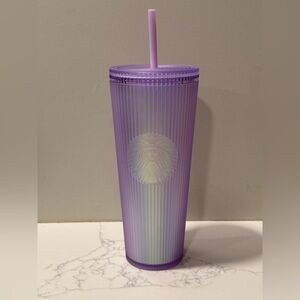 5/$25 Starbucks Fall 2023 Lilac Aurora Iridescent Pleated Soft Touch 24oz